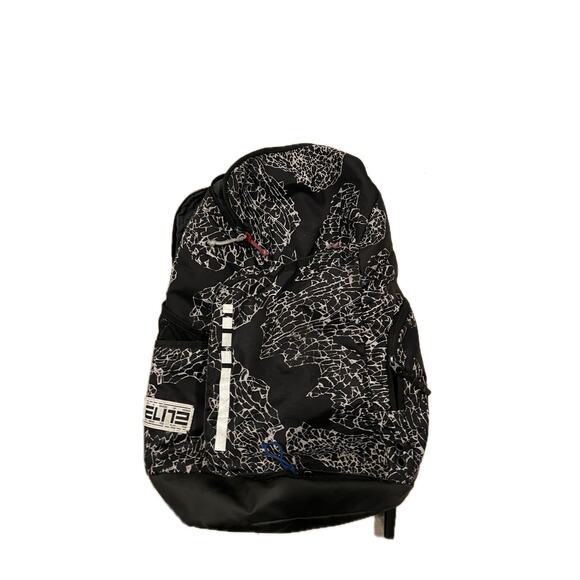 Nike Elite Pro Hoops Basketball Backpack Bag Black Fractals - Picture 1 of 4
